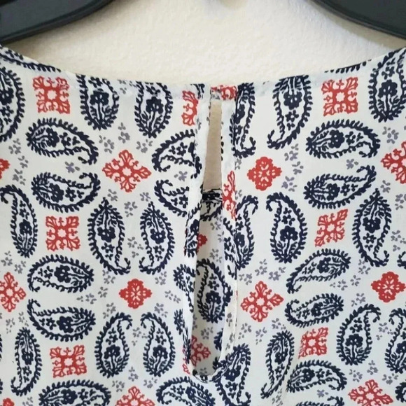 Madewell Silk Bandana Paisley Print Peplum… - Picture 4 of 9